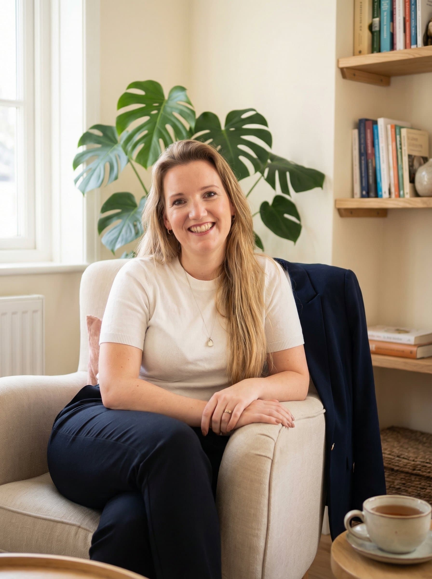 Professioneel gesprek in een warme setting